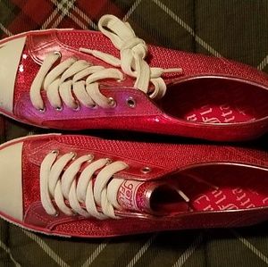 Pink sequined converse